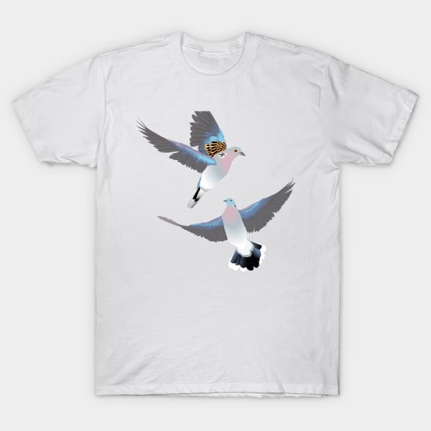 Turtle Doves T-Shirt by EmDash